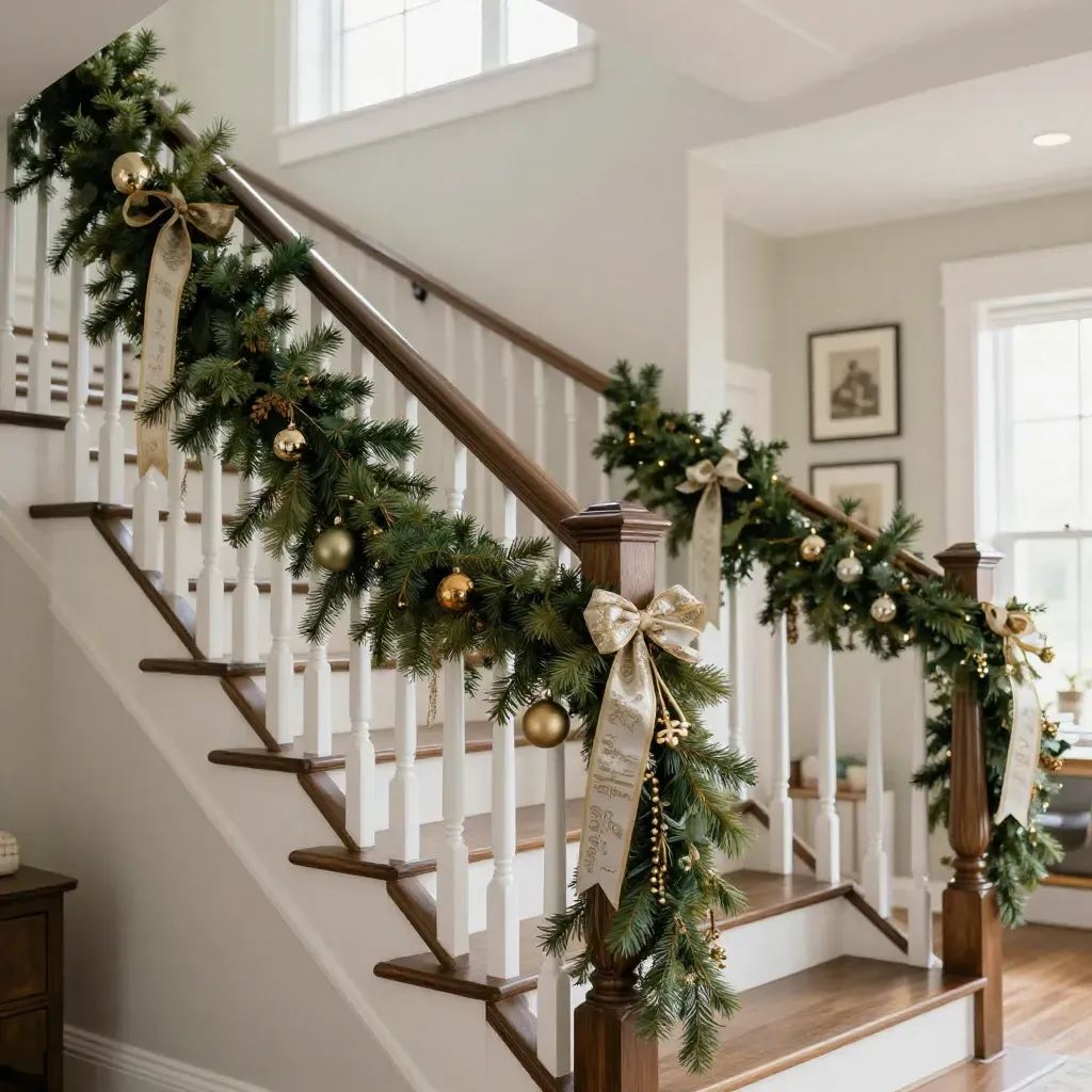 Cleaning and measuring staircase banister