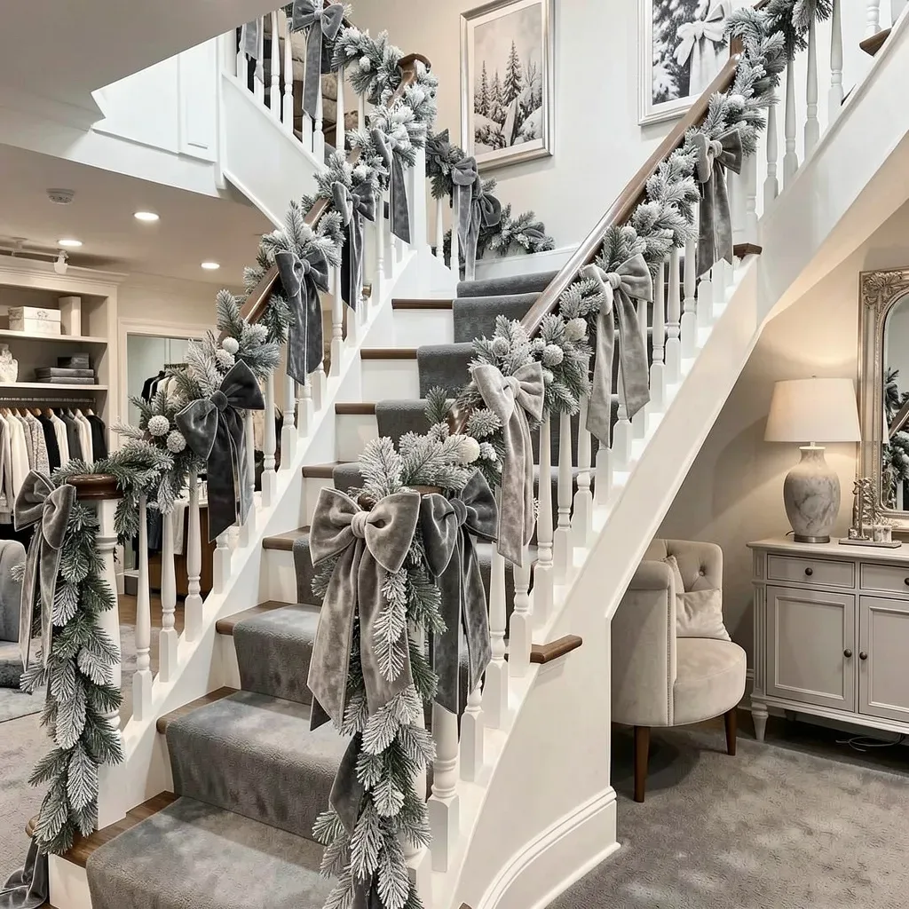 Festive holiday evergreen garland